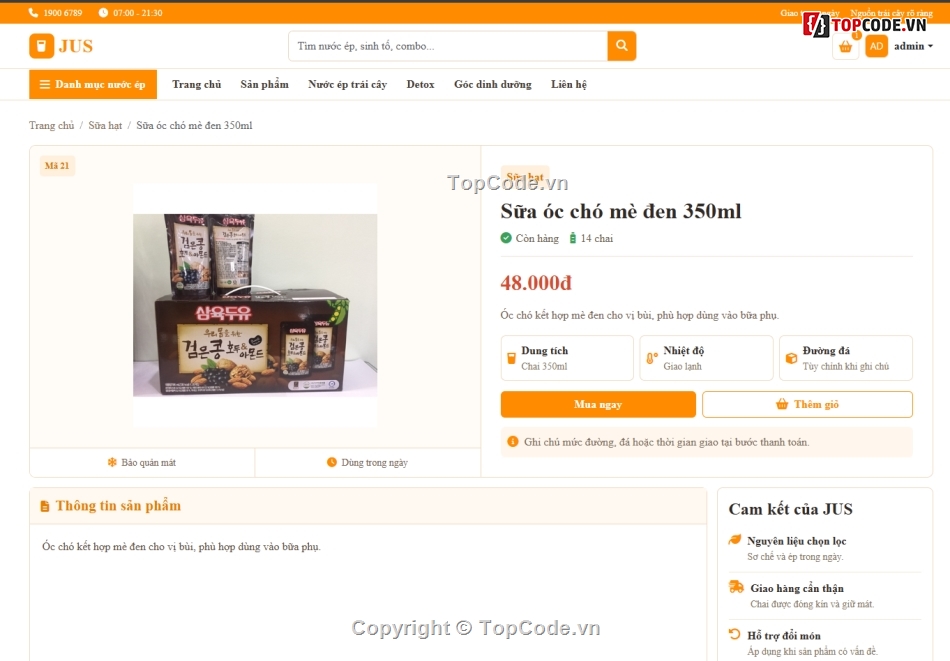 nước ép,Website bán hàng,Web bán hàng